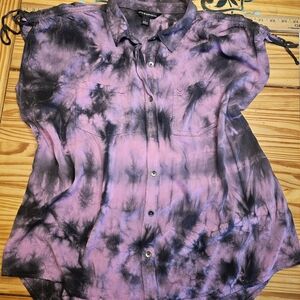 Rock & Republic Tie-Dye Button Down Shirt Large